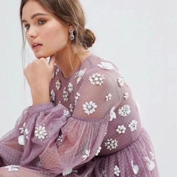 NWT ASOS Lavender Haze Daisy Festival Dress - Picture 2 of 10